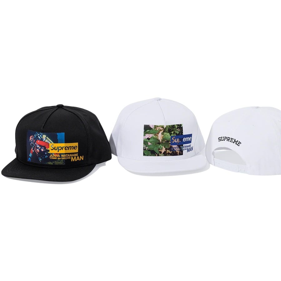 Details on Supreme JUNYA WATANABE COMME des GARÇONS MAN Nature 5-Panel Hat from fall winter 2021 (Price is $48)