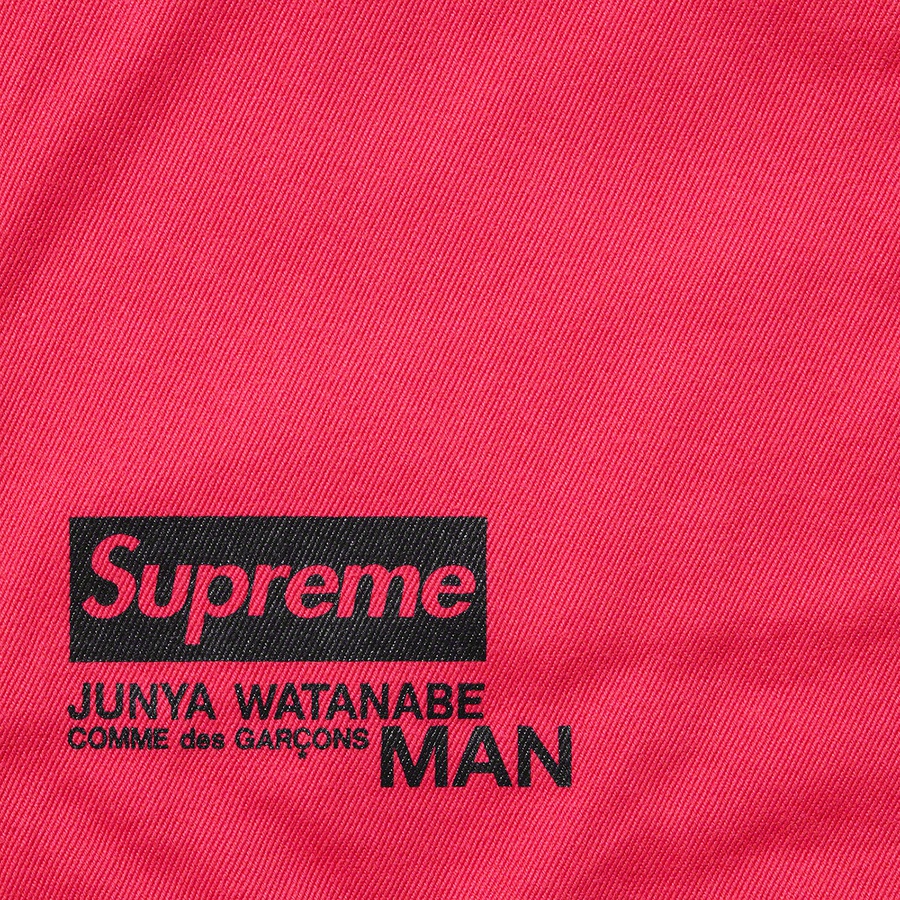 Details on Supreme JUNYA WATANABE COMME des GARÇONS MAN Printed Work Jacket Bright Pink from fall winter
                                                    2021 (Price is $288)