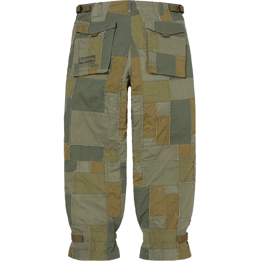 Details on Supreme JUNYA WATANABE COMME des GARÇONS MAN Patchwork Cargo Pant Olive from fall winter
                                                    2021 (Price is $398)