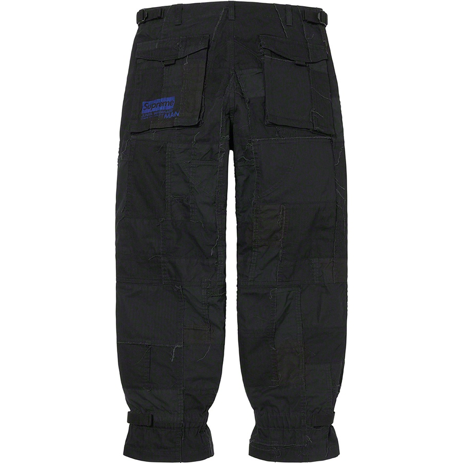 Details on Supreme JUNYA WATANABE COMME des GARÇONS MAN Patchwork Cargo Pant Black from fall winter 2021 (Price is $398)