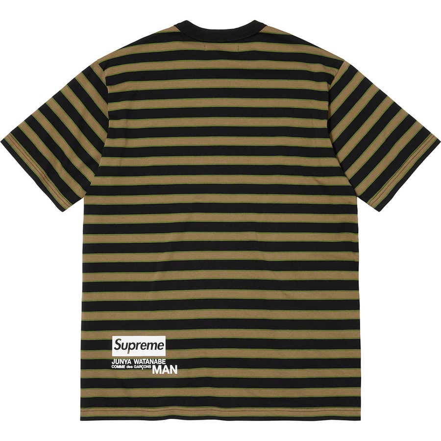 Details on Supreme JUNYA WATANABE COMME des GARÇONS MAN Stripe S S Top Black from fall winter
                                                    2021 (Price is $98)