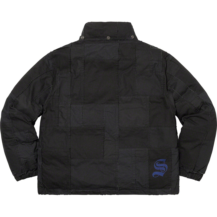 Details on Supreme JUNYA WATANABE COMME des GARÇONS MAN Patchwork Puffy Jacket Black from fall winter
                                                    2021 (Price is $648)
