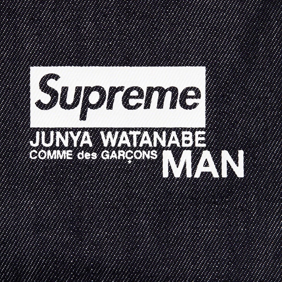 Details on Supreme JUNYA WATANABE COMME des GARÇONS MAN GORE-TEX Denim Parka Indigo from fall winter
                                                    2021 (Price is $468)