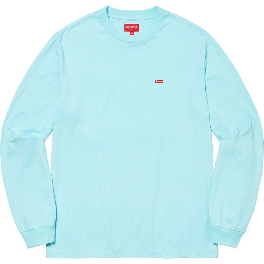Details on Small Box L S Tee Cyan from fall winter 2021 (Price is $68)