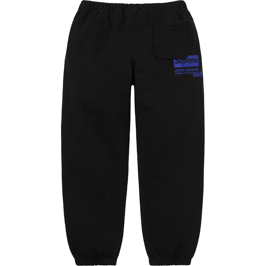 Details on Supreme JUNYA WATANABE COMME des GARÇONS MAN Sweatpant Black from fall winter
                                                    2021 (Price is $168)