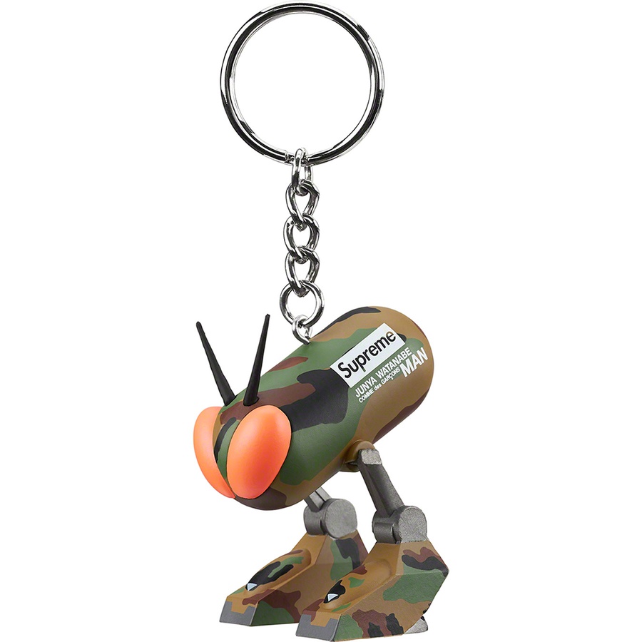 Details on Supreme JUNYA WATANABE COMME des GARÇONS MAN Bug Keychain Woodland Camo from fall winter 2021 (Price is $32)