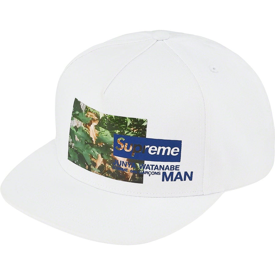 Details on Supreme JUNYA WATANABE COMME des GARÇONS MAN Nature 5-Panel Hat White from fall winter
                                                    2021 (Price is $48)