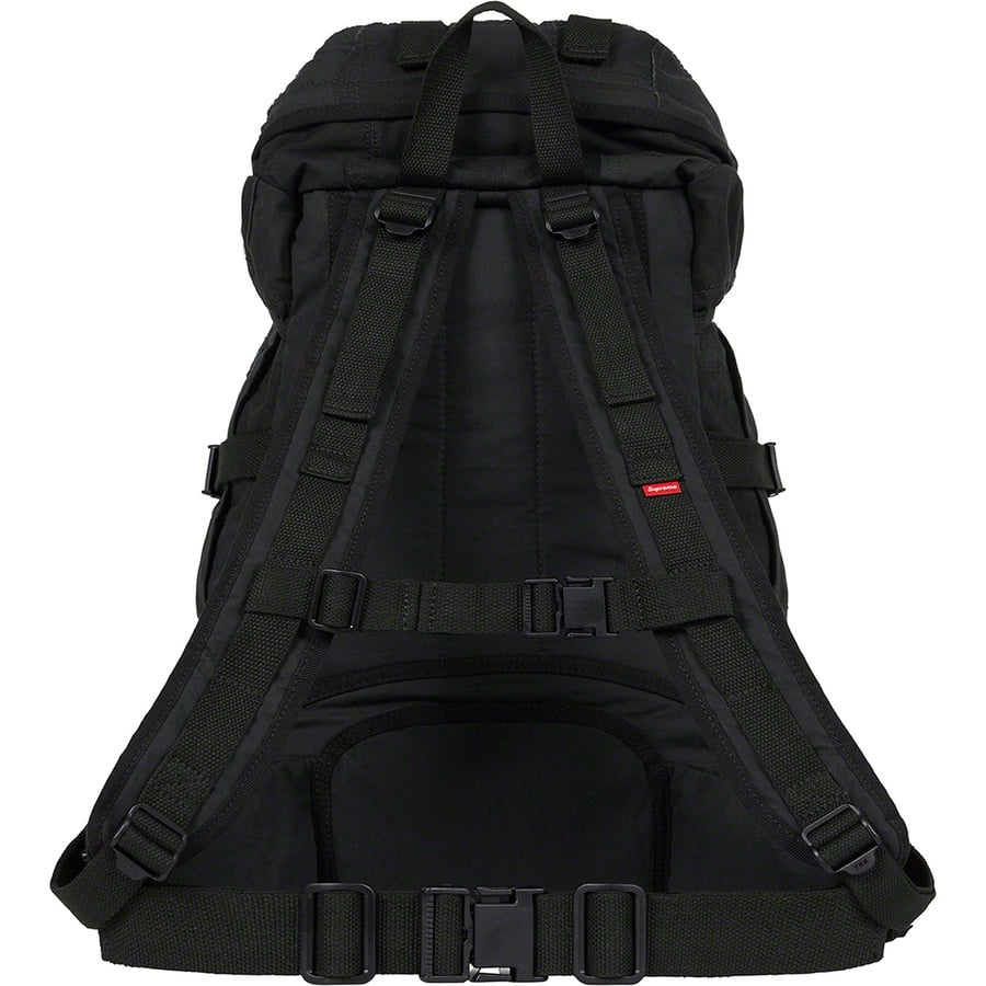 Details on Supreme JUNYA WATANABE COMME des GARÇONS MAN Patchwork Backpack Black from fall winter 2021 (Price is $198)