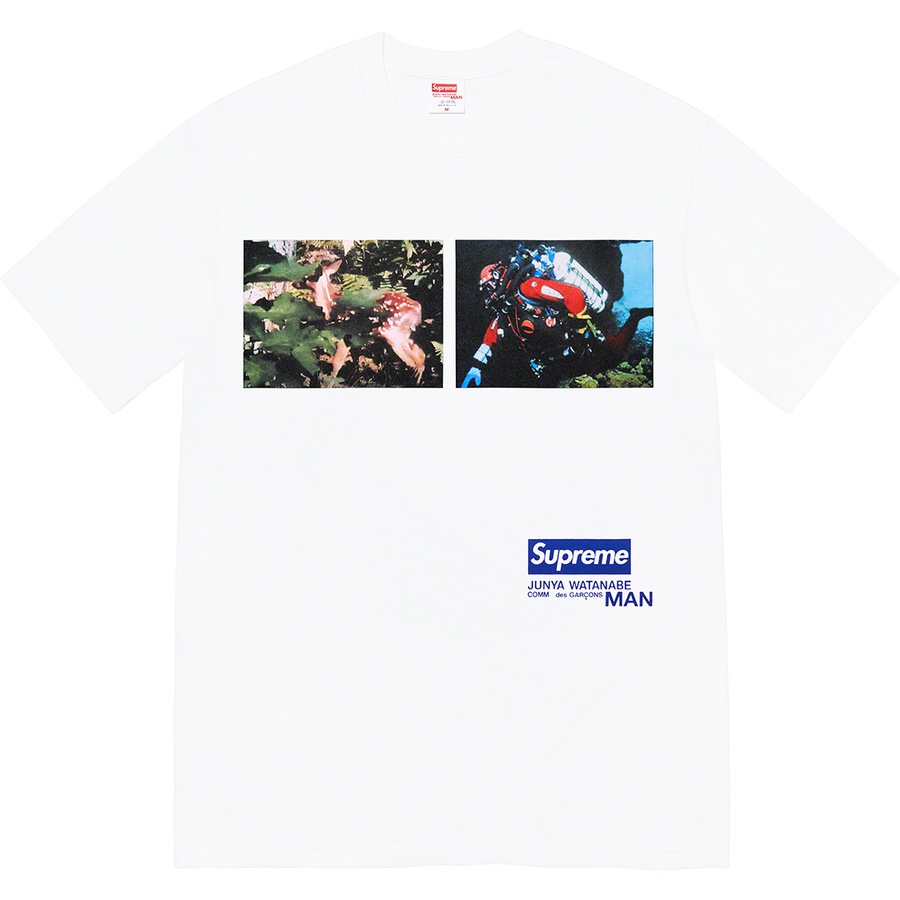 Details on Supreme JUNYA WATANABE COMME des GARÇONS MAN Nature Tee White from fall winter
                                                    2021 (Price is $54)