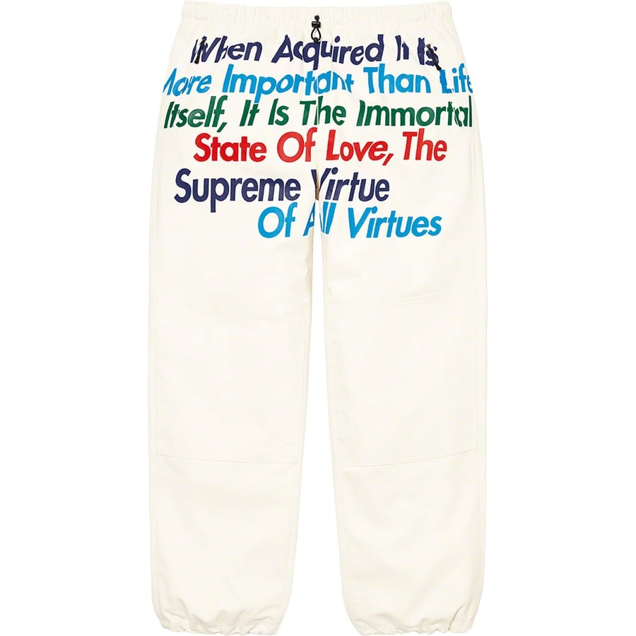 Details on Supreme JUNYA WATANABE COMME des GARÇONS MAN GORE-TEX Denim Pant Natural from fall winter
                                                    2021 (Price is $288)