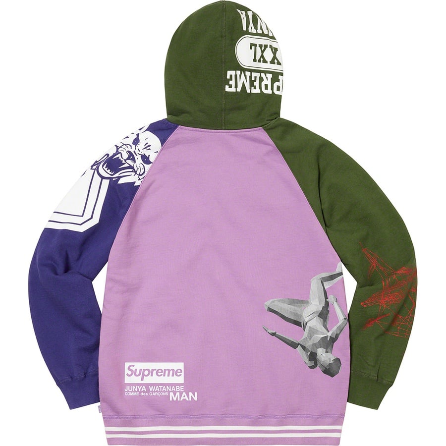 Details on Supreme JUNYA WATANABE COMME des GARÇONS MAN Zip Up Hooded Sweatshirt Violet from fall winter
                                                    2021 (Price is $228)