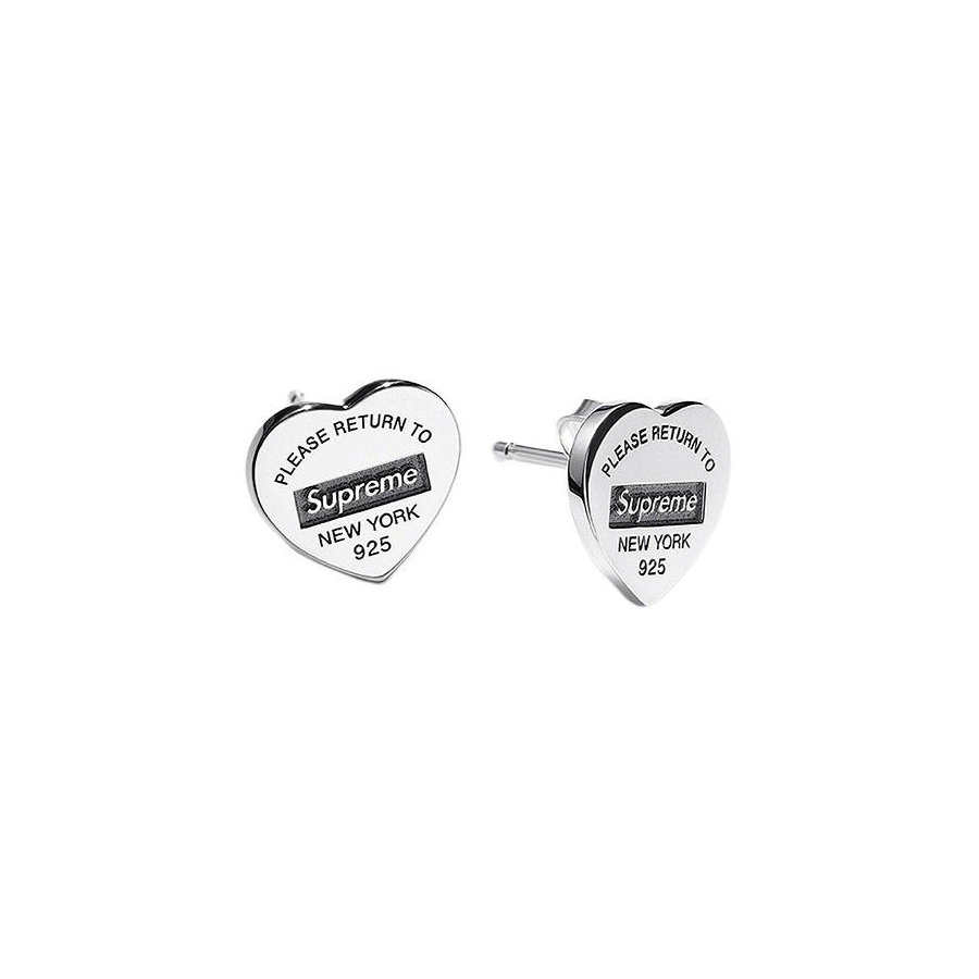 Supreme Supreme Tiffany & Co. Return to Tiffany Heart Tag Stud Earrings (Set of 2) releasing on Week 12 for fall winter 2021
