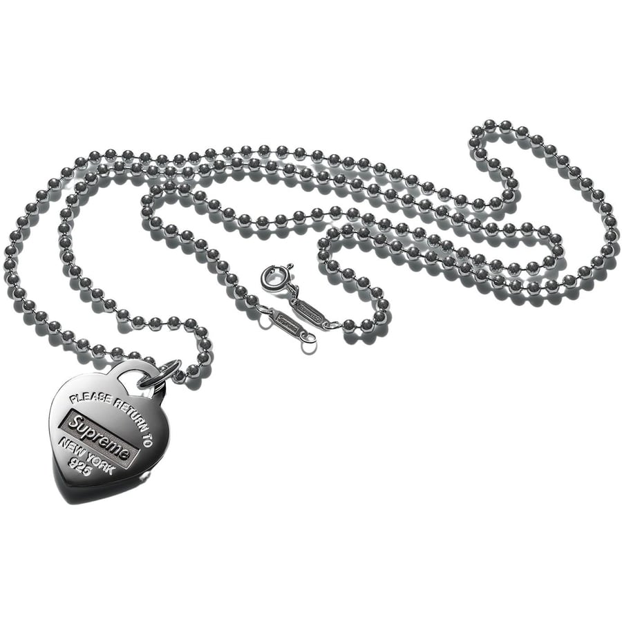 Supreme Supreme Tiffany & Co. Return to Tiffany Heart Tag Pendant releasing on Week 12 for fall winter 2021