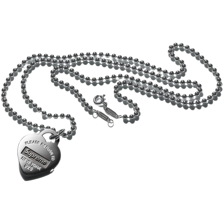 Supreme Supreme Tiffany & Co. Return to Tiffany Heart Tag Pendant for fall winter 21 season