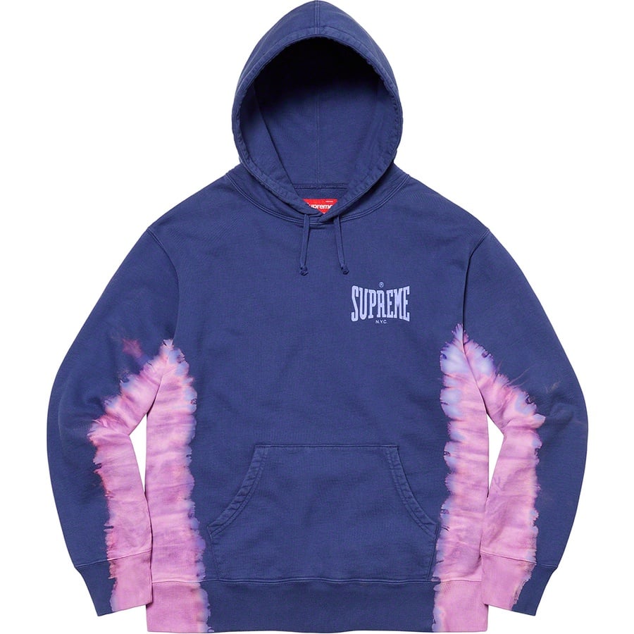 Supreme Bleached Hooded Sweatshirt (FW21) - Dark Royal - $158