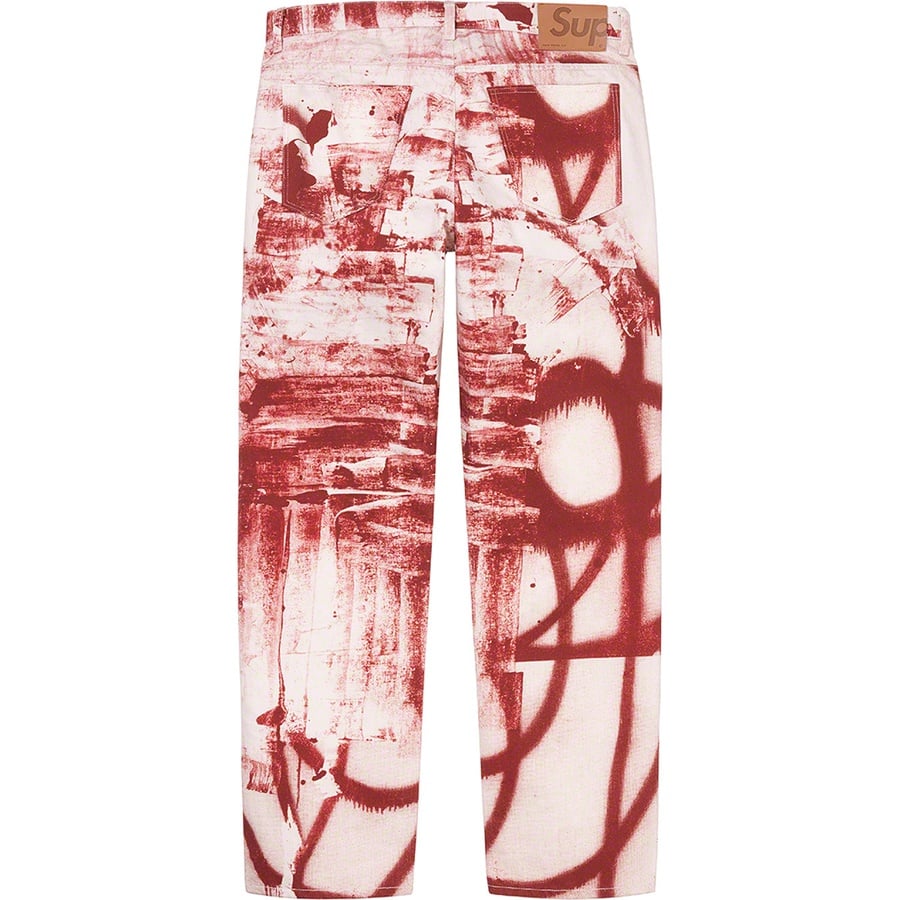 Details on Christopher Wool SupremeRegular Jean Red from fall winter
                                                    2021 (Price is $168)