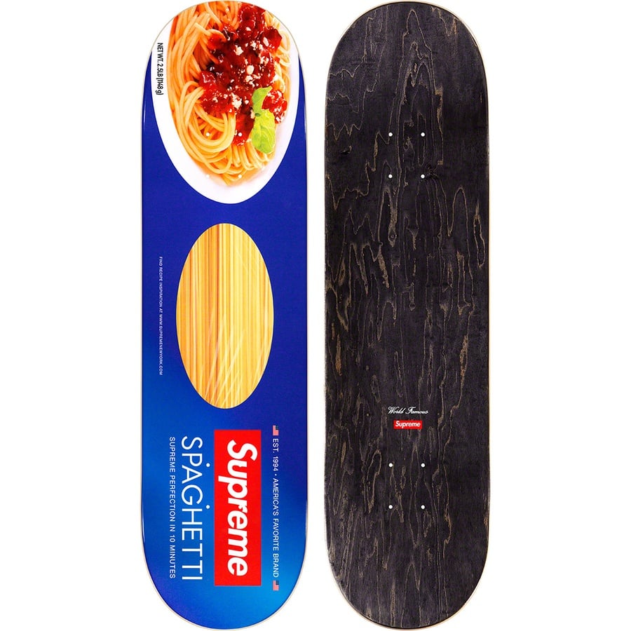 Details on Spaghetti Skateboard Blue - 8.375" x 32.125"  from fall winter 2021 (Price is $58)