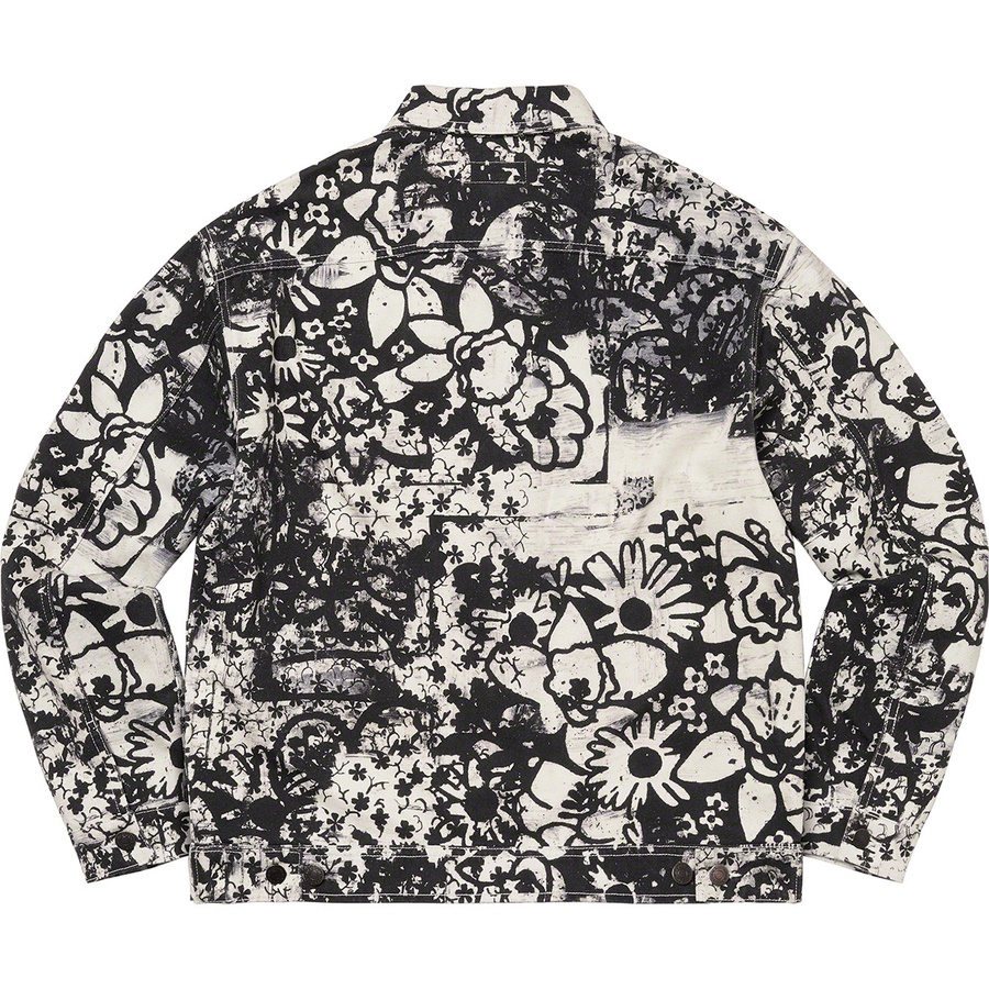 Details on Christopher Wool Supreme Denim Work Jacket Black from fall winter 2021 (Price is $228)