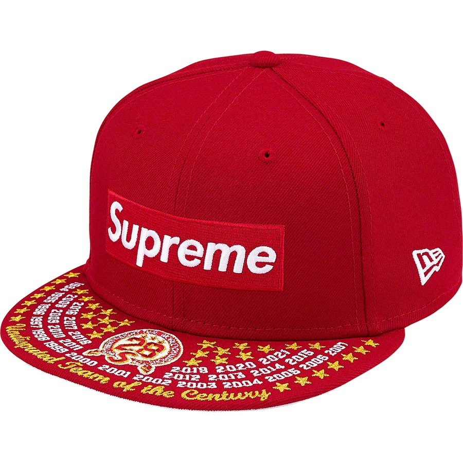 Supreme Undisputed Box Logo New Era (FW21) - Red - $54