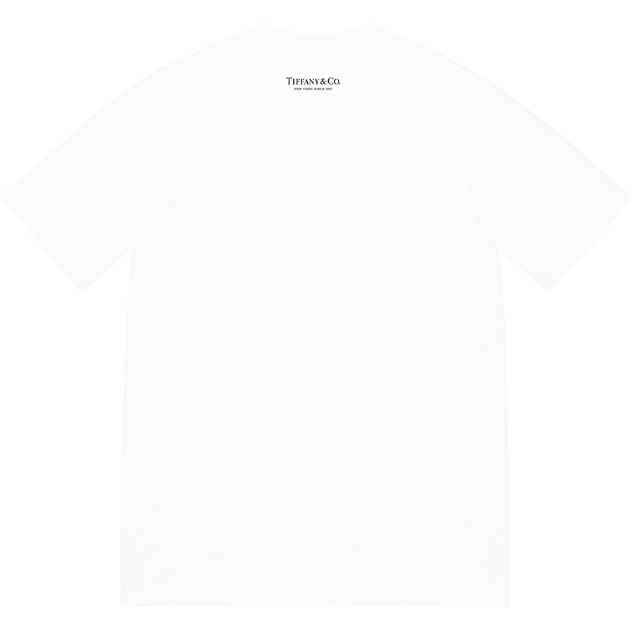 Details on Supreme Tiffany & Co. Box Logo Tee White from fall winter 2021 (Price is $54)