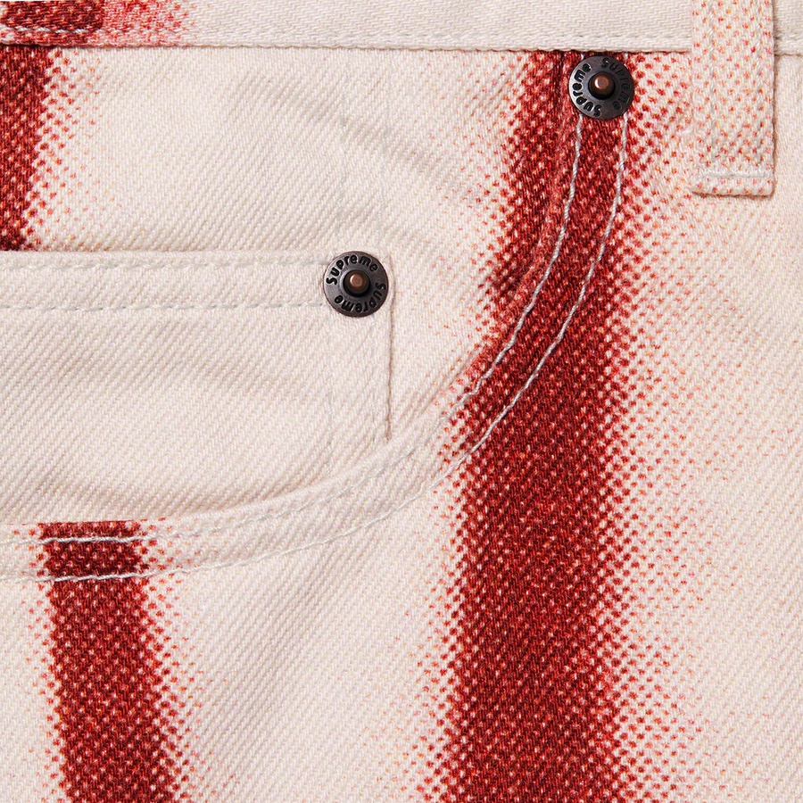 Details on Christopher Wool SupremeRegular Jean Red from fall winter
                                                    2021 (Price is $168)