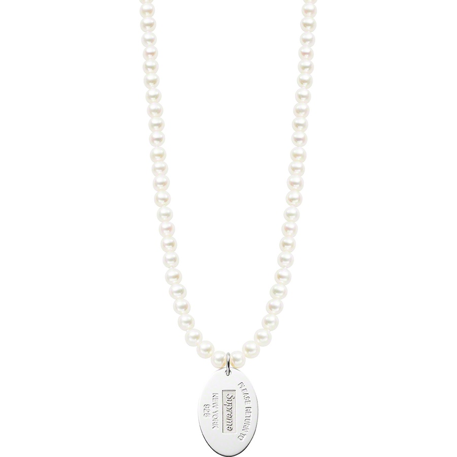 Details on Supreme Tiffany & Co. Return to Tiffany Oval Tag Pearl Necklace Pearl from fall winter
                                                    2021 (Price is $1250)