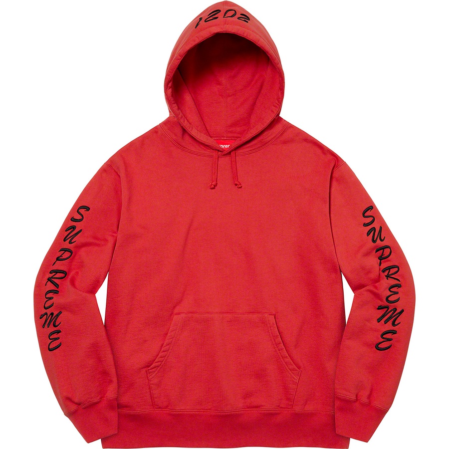 Details on Guardian Hooded Sweatshirt Burnt Red from fall winter 2021 (Price is $168)
