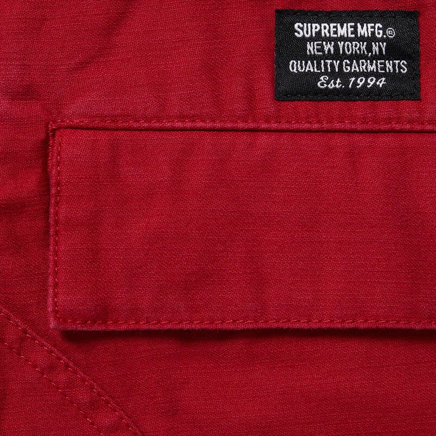 Details on Cargo Pant Red from fall winter 2021 (Price is $158)