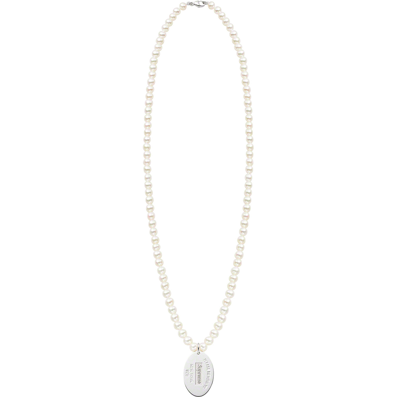 Supreme Tiffany & Co Tag Pearl Necklace