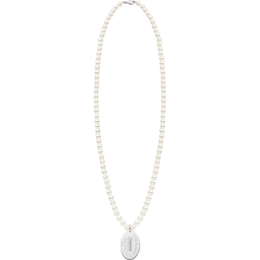 Details on Supreme Tiffany & Co. Return to Tiffany Oval Tag Pearl Necklace Pearl from fall winter
                                                    2021 (Price is $1250)