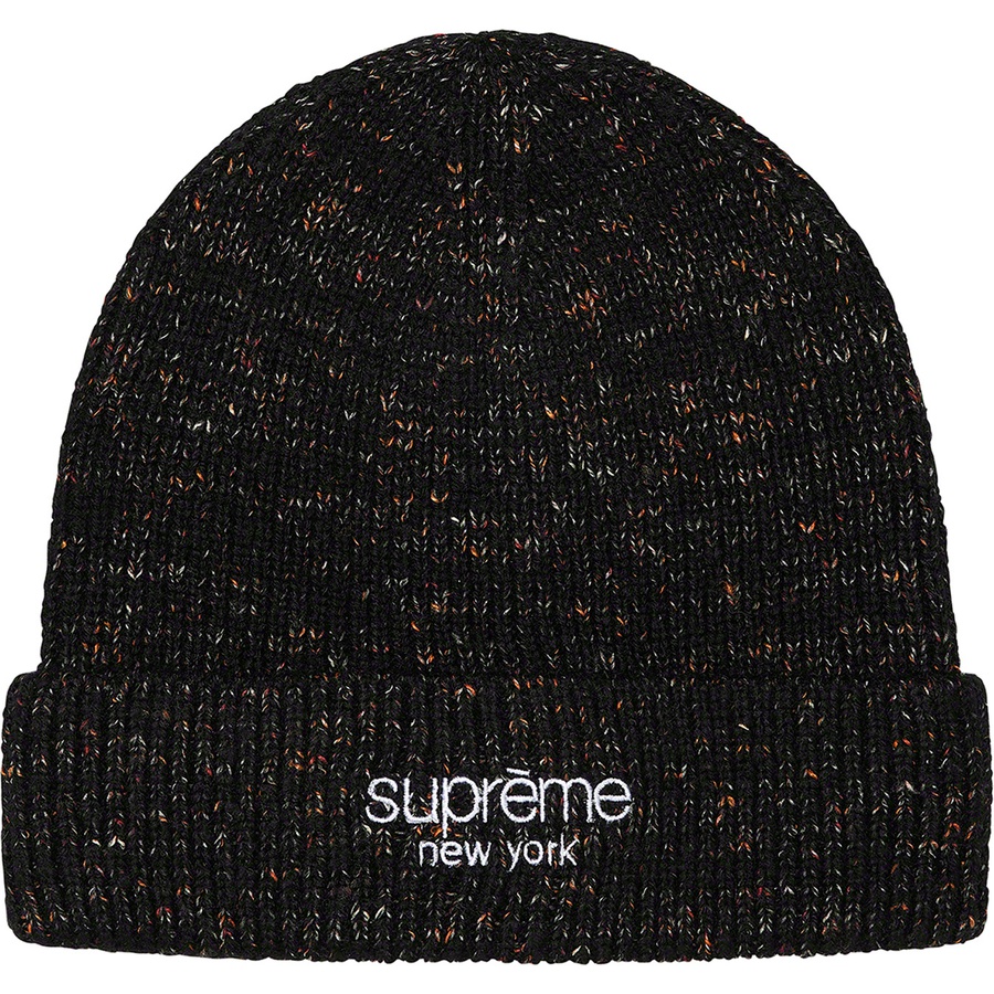 Details on Rainbow Speckle Beanie Black from fall winter 2021 (Price is $48)