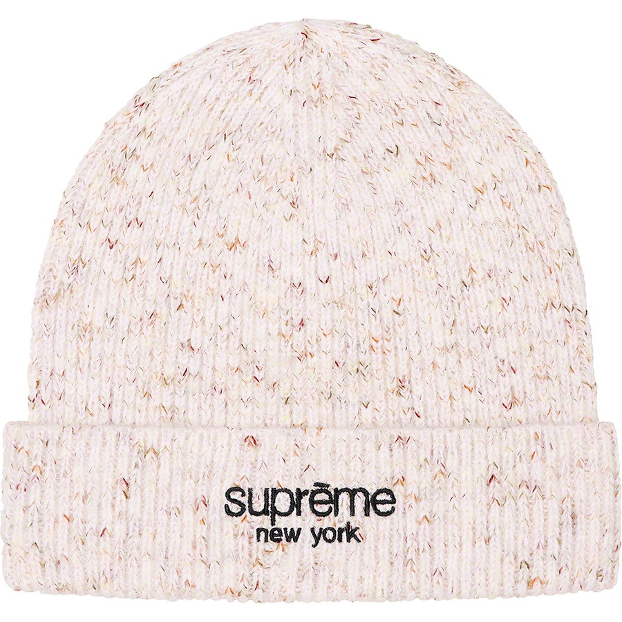 Details on Rainbow Speckle Beanie White from fall winter 2021 (Price is $48)