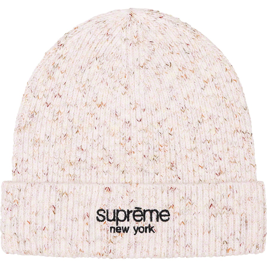 Details on Rainbow Speckle Beanie White from fall winter
                                                    2021 (Price is $48)