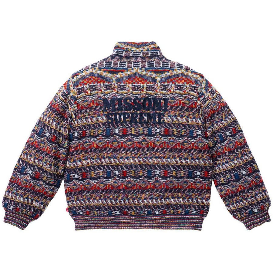 Details on Supreme Missoni Reversible Knit Jacket  from fall winter
                                                    2021 (Price is $498)