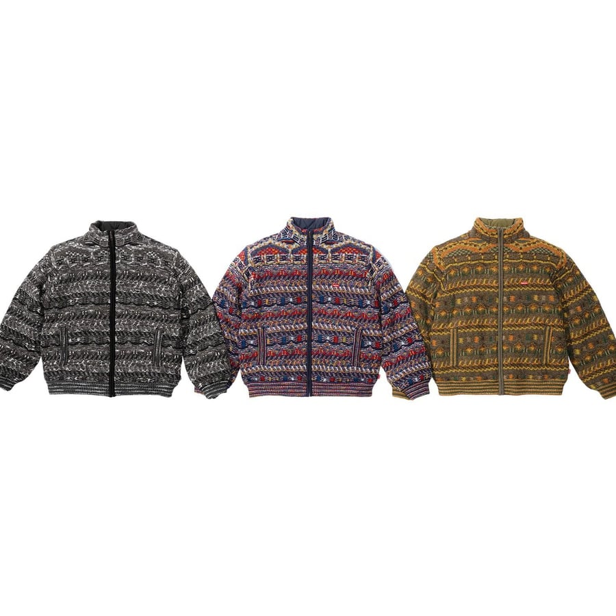 Details on Supreme Missoni Reversible Knit Jacket from fall winter 2021 (Price is $498)