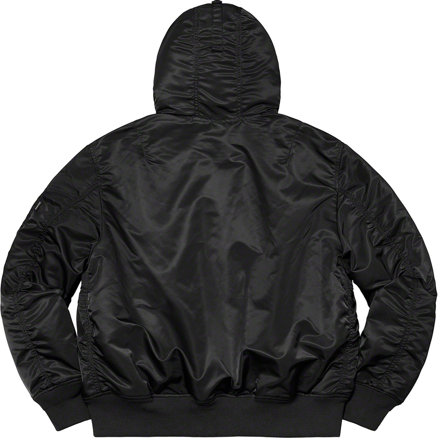 Details on Hooded MA-1 Black from fall winter
                                                    2021 (Price is $328)