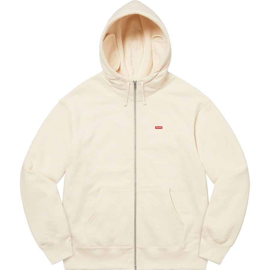 Details on Small Box Facemask Zip Up Hooded Sweatshirt Natural from fall winter
                                                    2021 (Price is $168)