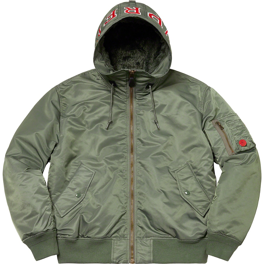 Details on Hooded MA-1 Olive from fall winter
                                                    2021 (Price is $328)