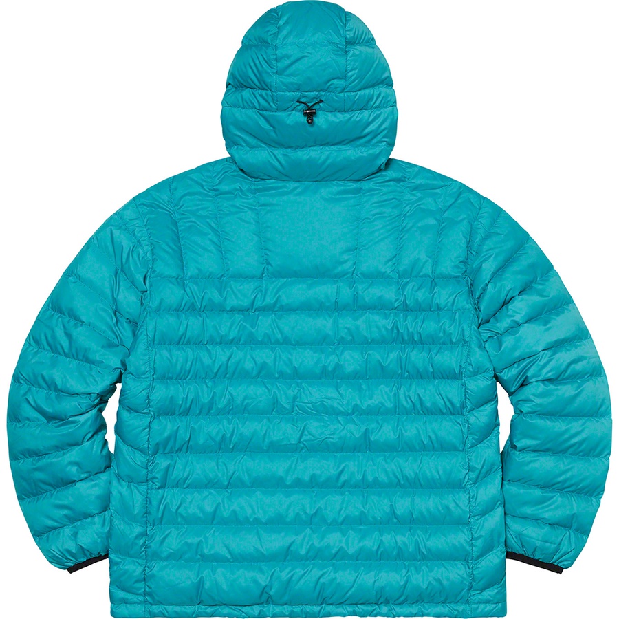 Details on Micro Down Half Zip Hooded Pullover Teal from fall winter
                                                    2021 (Price is $238)