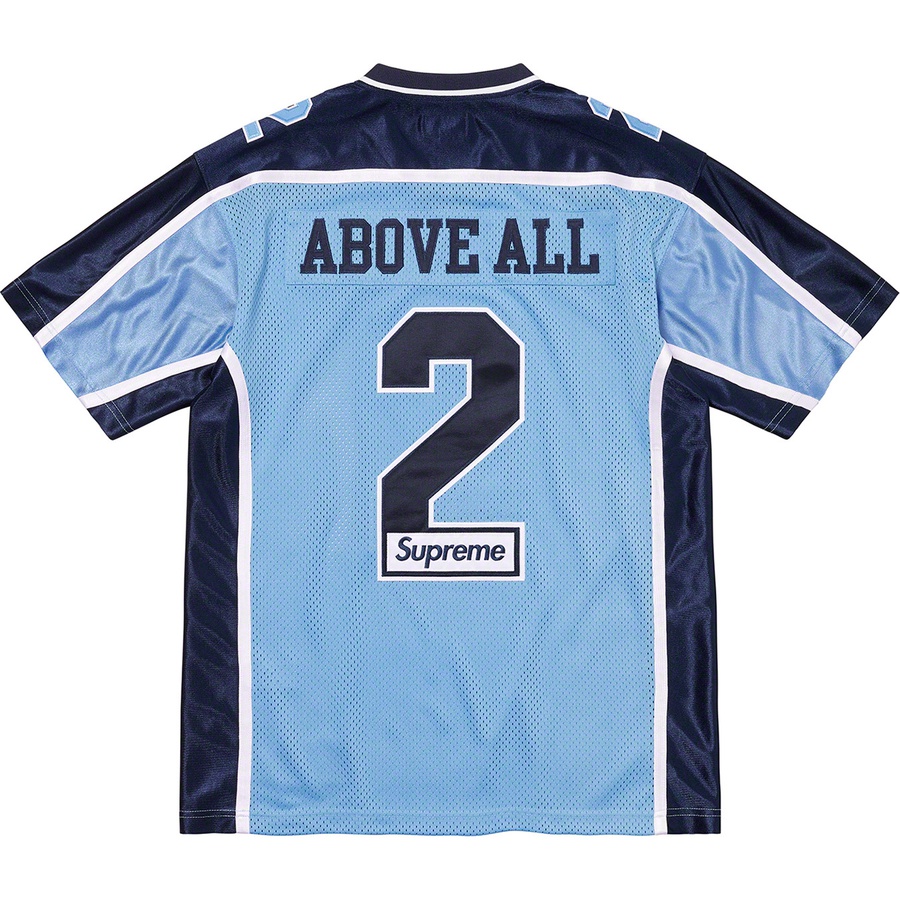 Details on Above All Football Jersey Light Blue from fall winter
                                                    2021 (Price is $110)