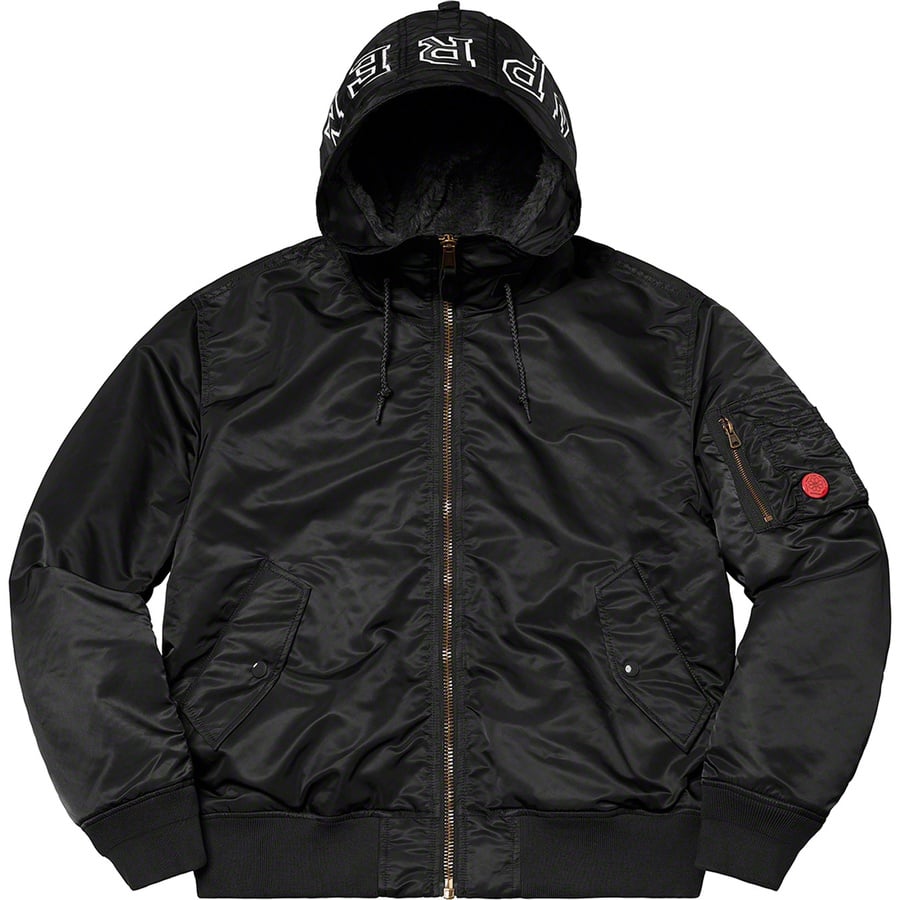 Details on Hooded MA-1 Black from fall winter 2021 (Price is $328)