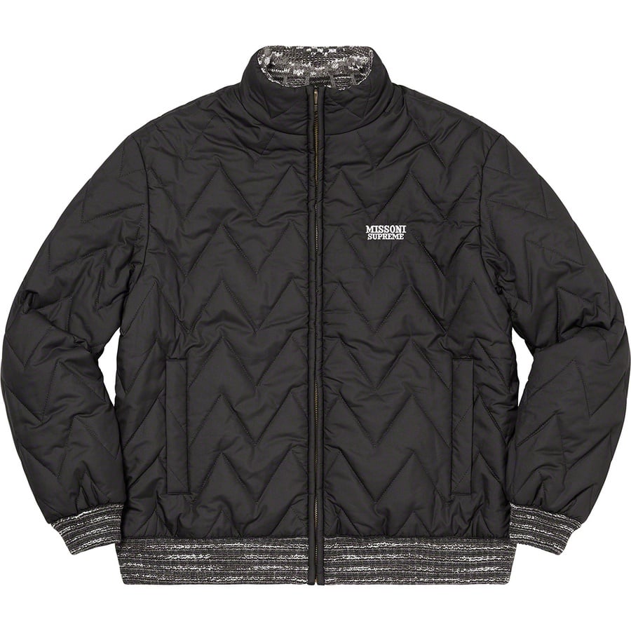 Details on Supreme Missoni Reversible Knit Jacket Black from fall winter
                                                    2021 (Price is $498)