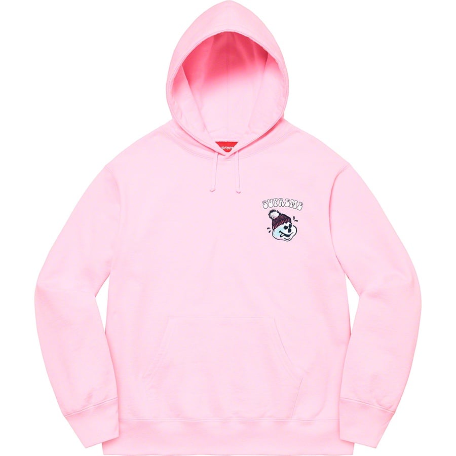 Details on Snowman Hooded Sweatshirt Light Pink from fall winter 2021 (Price is $158)