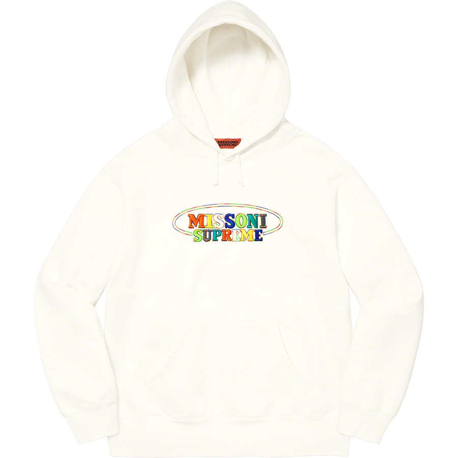 Details on Supreme Missoni Hooded Sweatshirt White from fall winter
                                                    2021 (Price is $178)