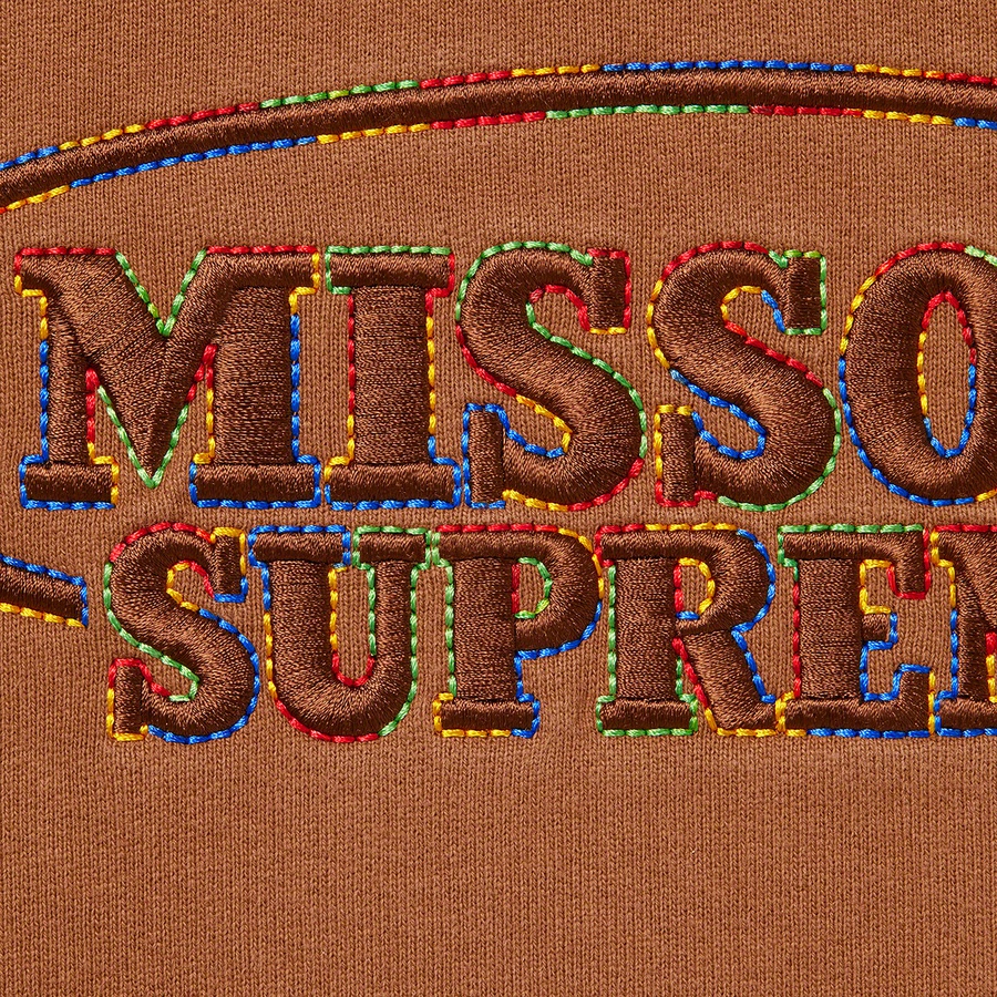 Details on Supreme Missoni Hooded Sweatshirt Brown from fall winter 2021 (Price is $178)