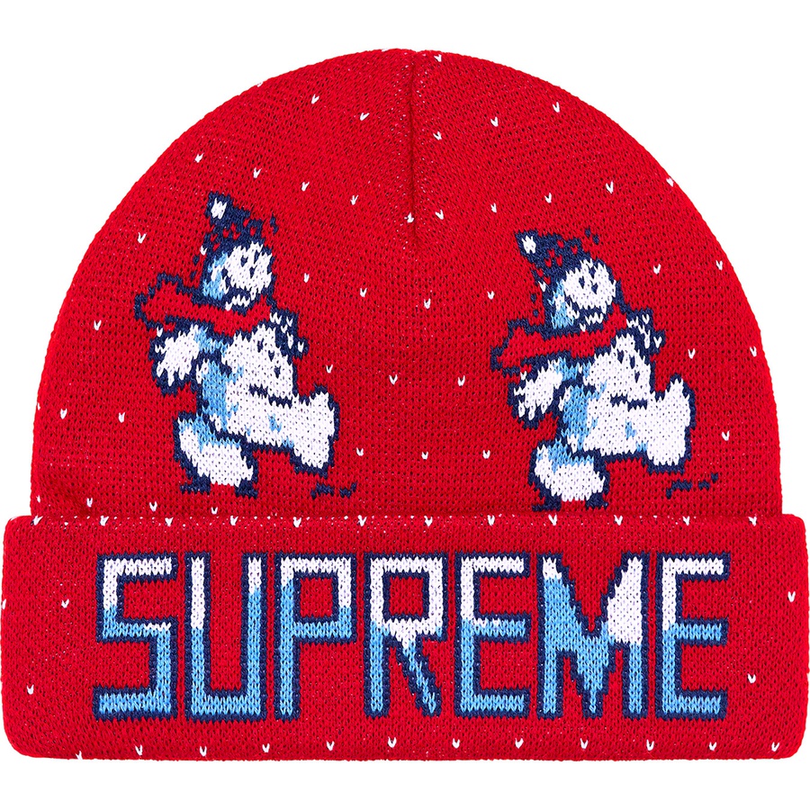 Details on Snowman Beanie Red from fall winter
                                                    2021 (Price is $38)