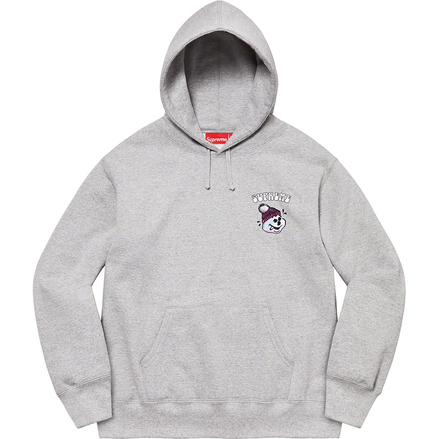 Details on Snowman Hooded Sweatshirt Heather Grey from fall winter 2021 (Price is $158)