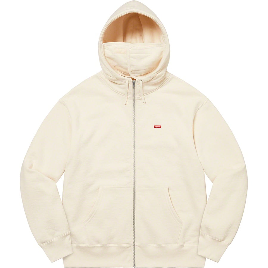 Details on Small Box Facemask Zip Up Hooded Sweatshirt Natural from fall winter 2021 (Price is $168)