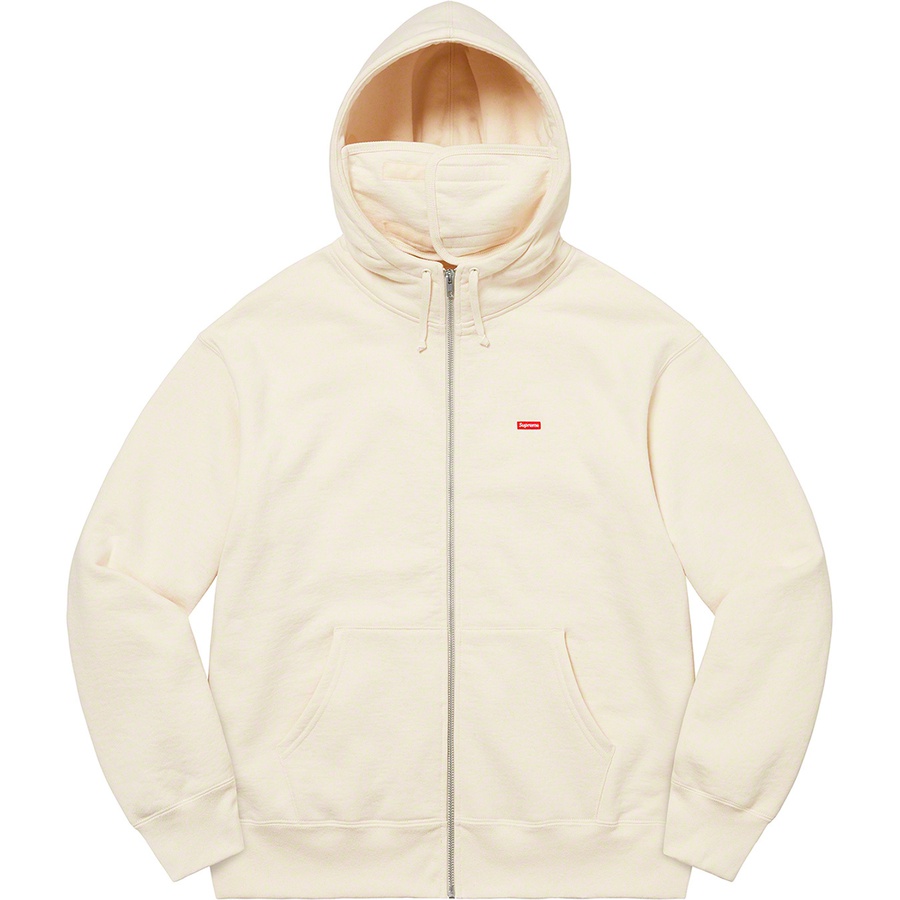 Details on Small Box Facemask Zip Up Hooded Sweatshirt Natural from fall winter
                                                    2021 (Price is $168)