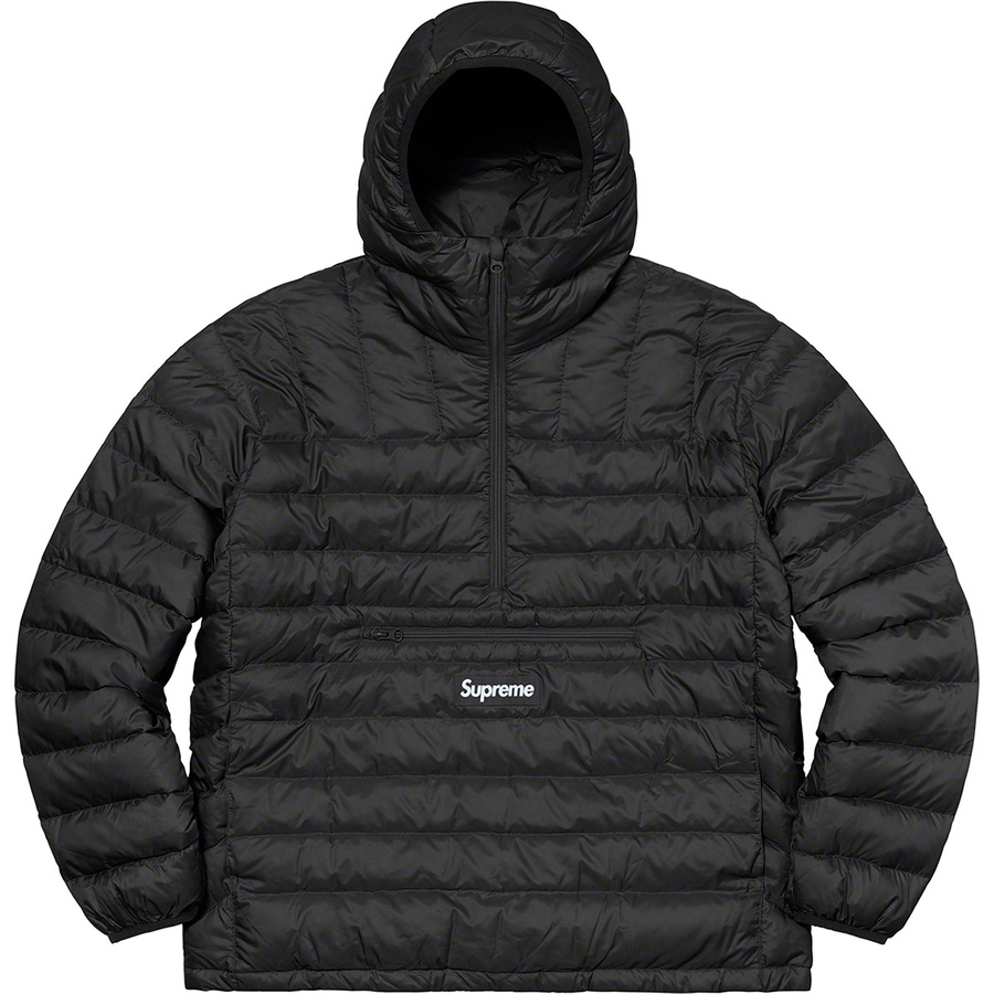 Details on Micro Down Half Zip Hooded Pullover Black from fall winter
                                                    2021 (Price is $238)